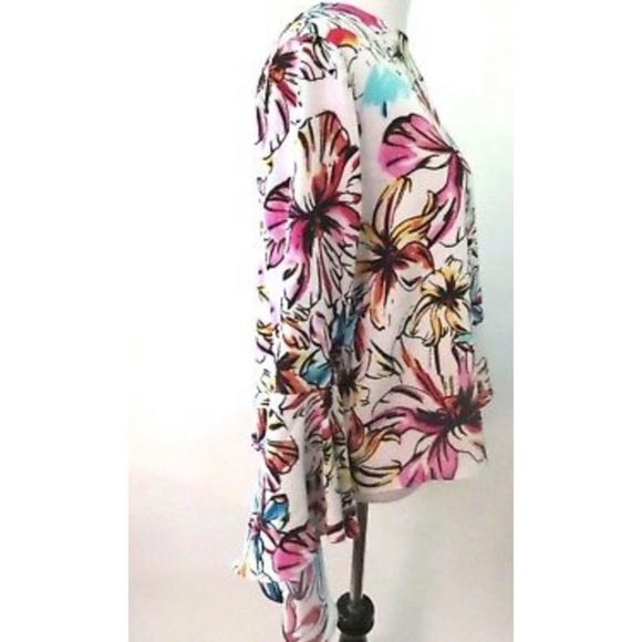 Catherine Malandrino Floral Bell Sleeve Blouse - Picture 4 of 8